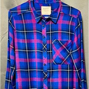 Arizona (Boyfriend Fit) Flannel Shirt (L)